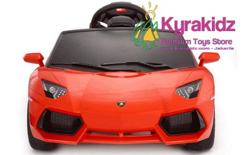 Mainan Mobil Aki - Lamborghini Aventador - Orange - Kyrakidz