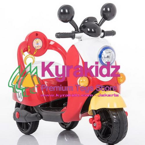 Mainan Motor  Aki  Mickey Scoopy Red Kyrakidz