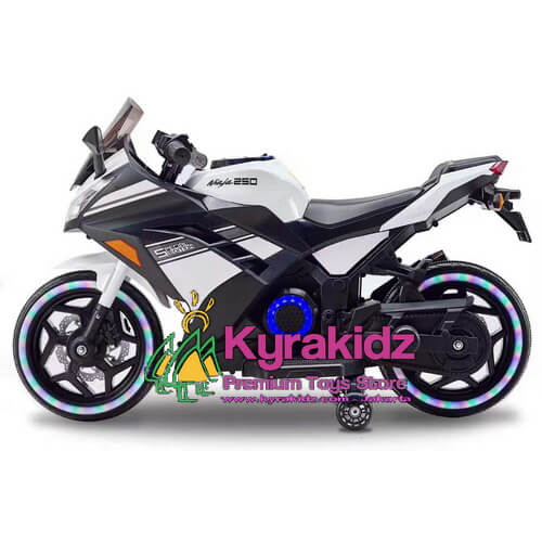Mainan Motor  Aki  Kawasaki Ninja  Style White Kyrakidz